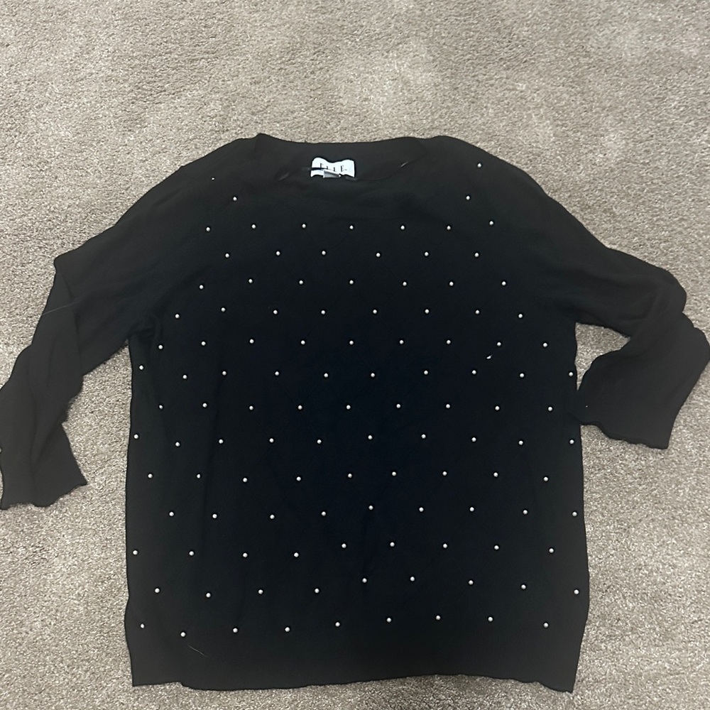 Elle Sweater with Pearl Accents